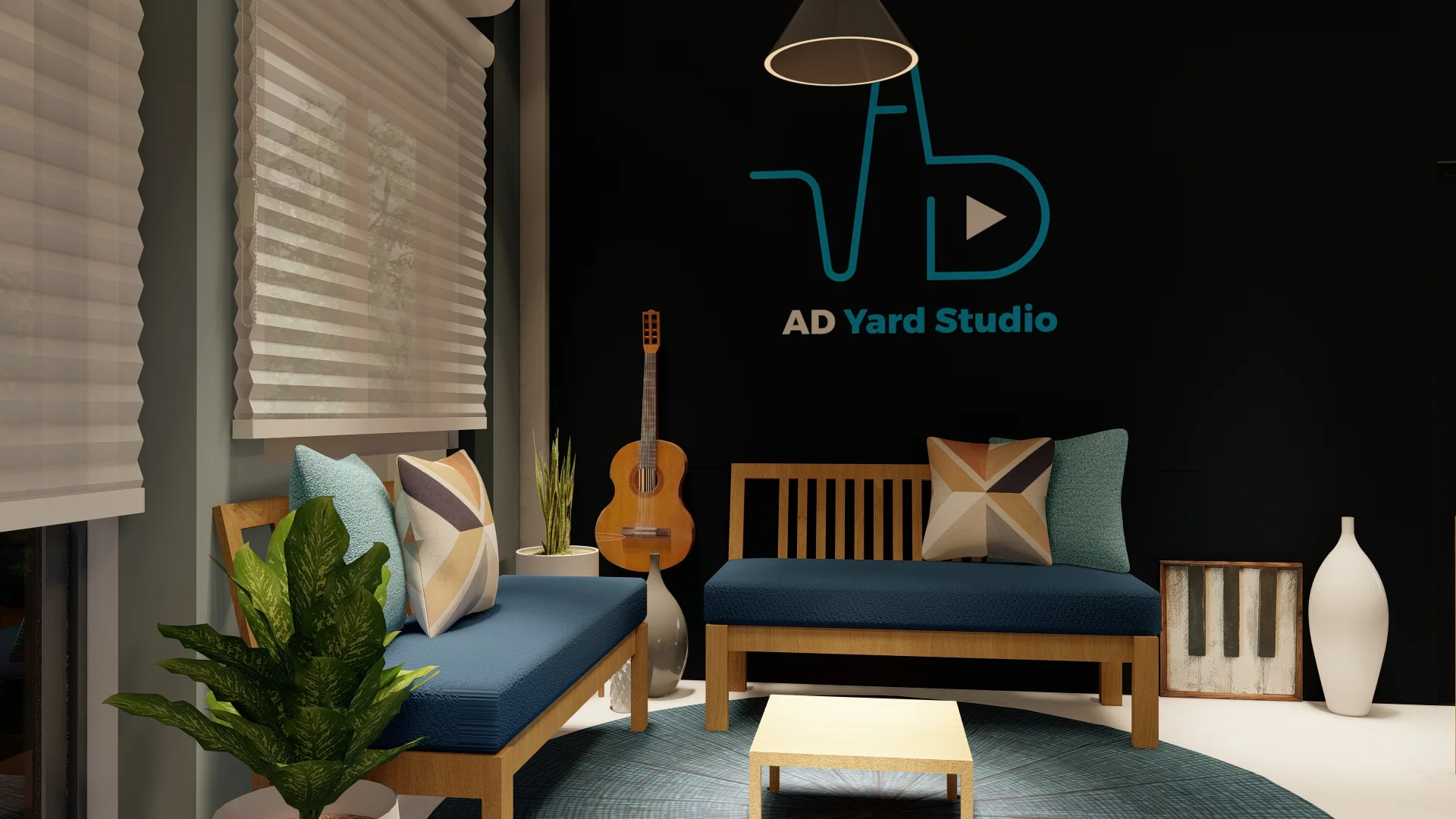 Guitar Studio Office Interior Design, Piliyandala, Sri Lanka, angle 3