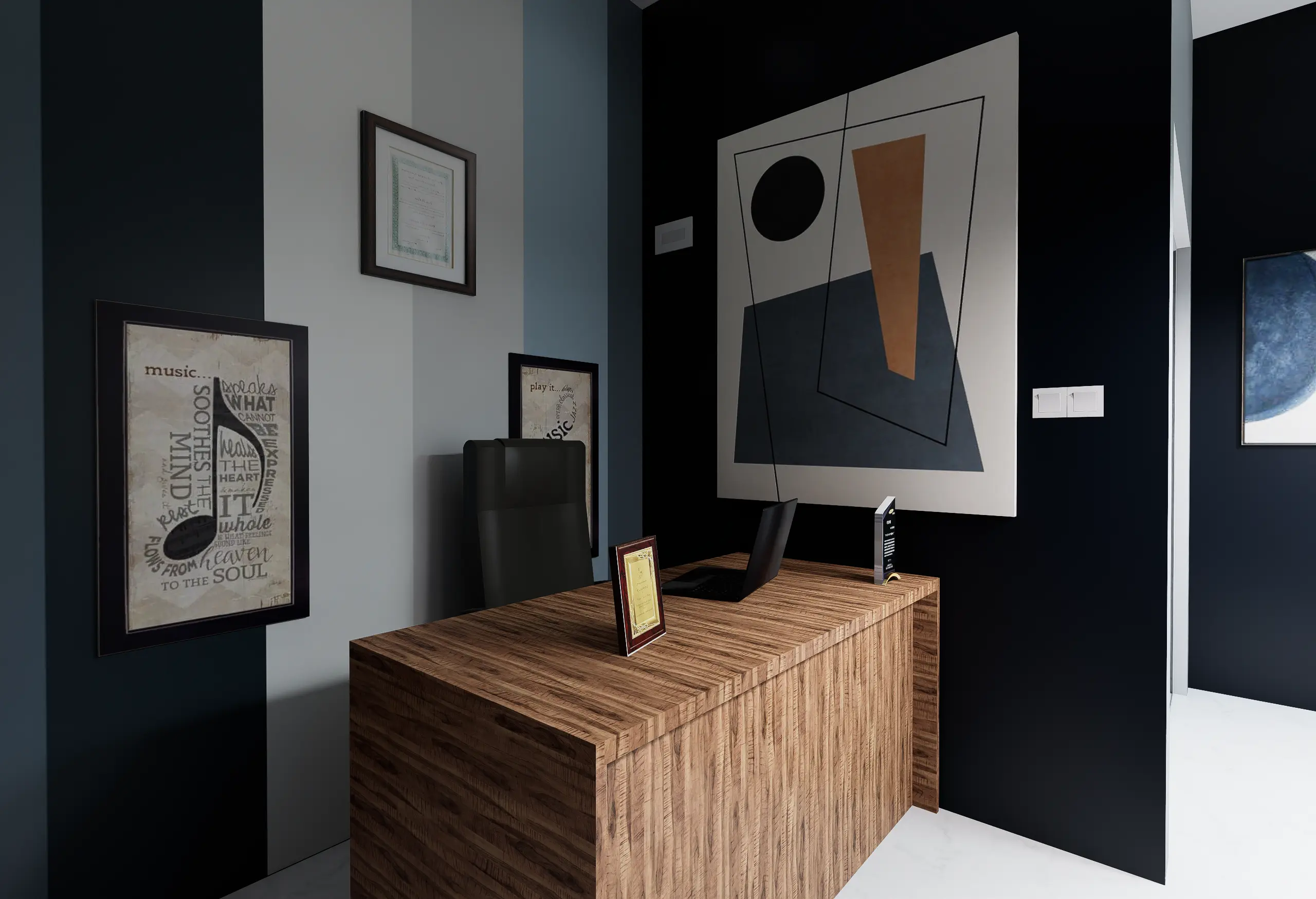 Guitar Studio Office Interior Design, Piliyandala, Sri Lanka, angle 4