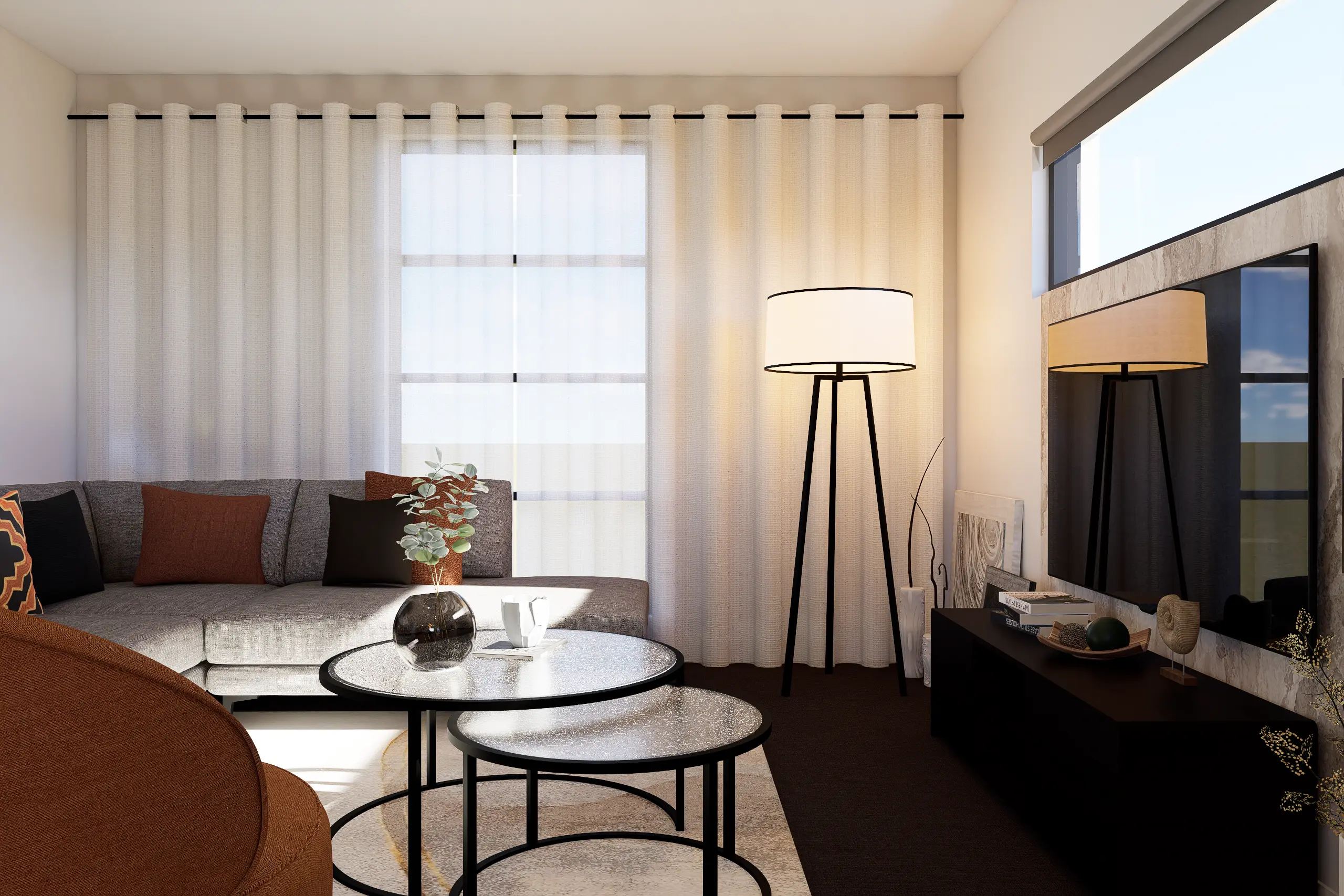 Interior Design, Greenvale, Australia, Residential interior design project, Living area angle 4