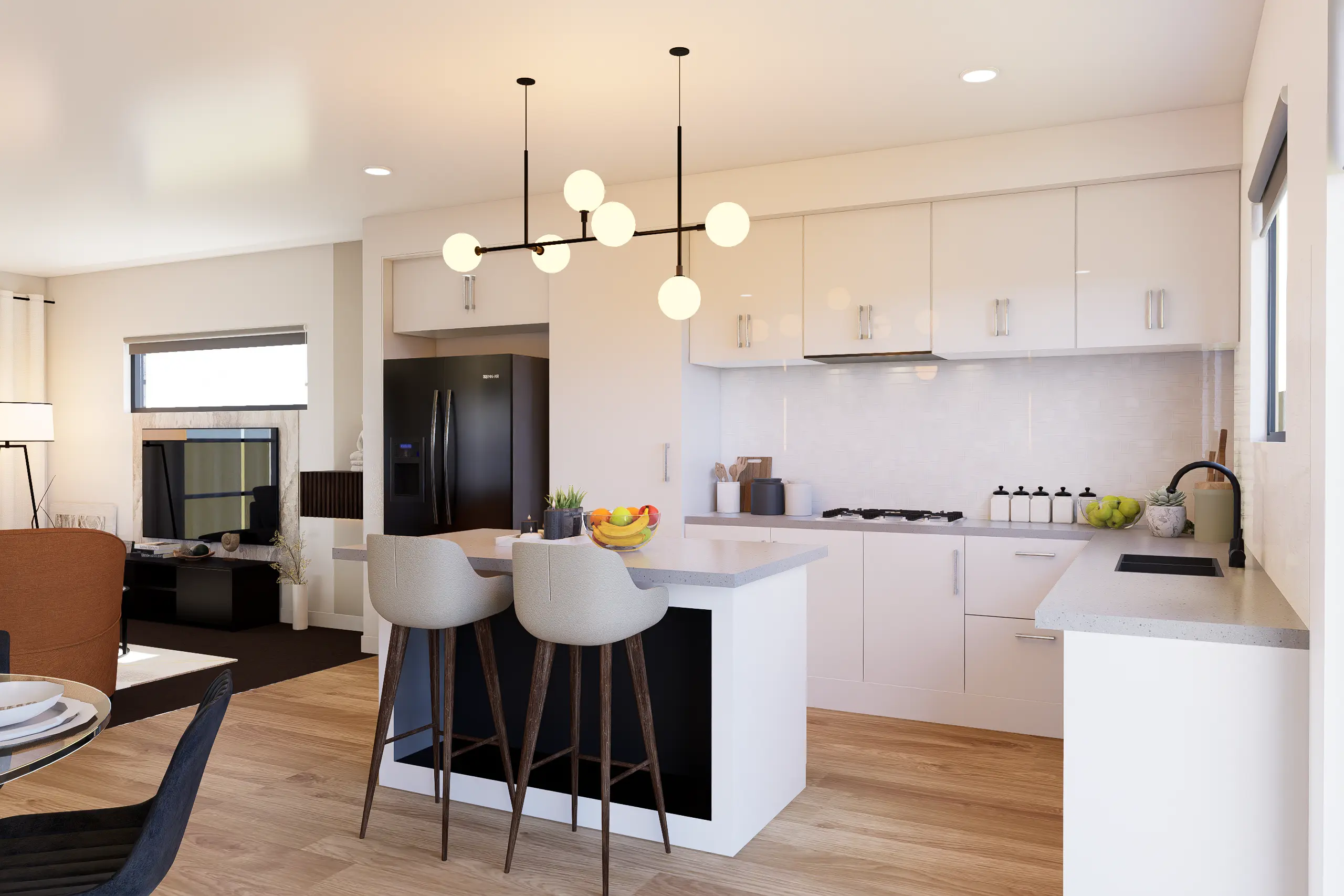 Interior Design, Greenvale, Australia, Residential interior design project, dining area angle 2