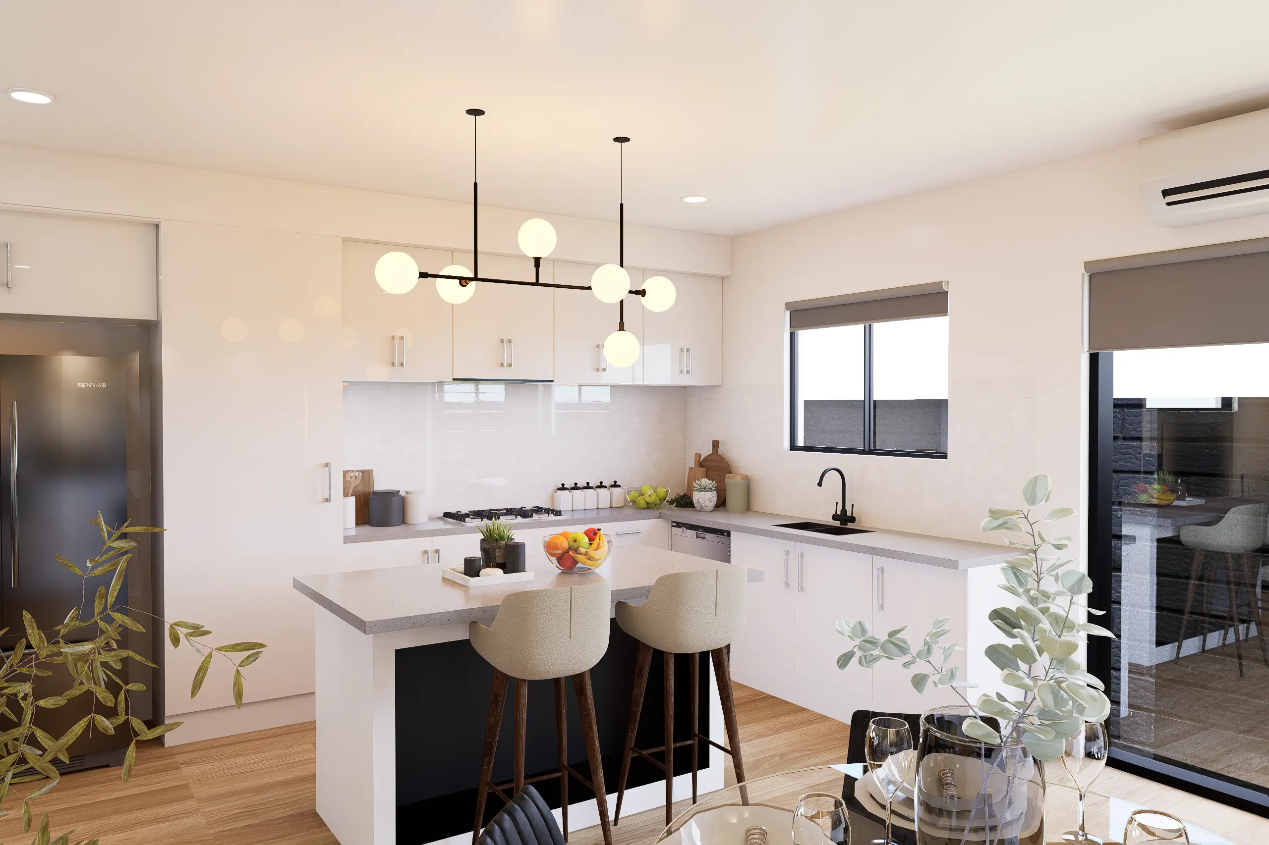 Interior Design, Greenvale, Australia, Residential interior design project, dining area angle 3