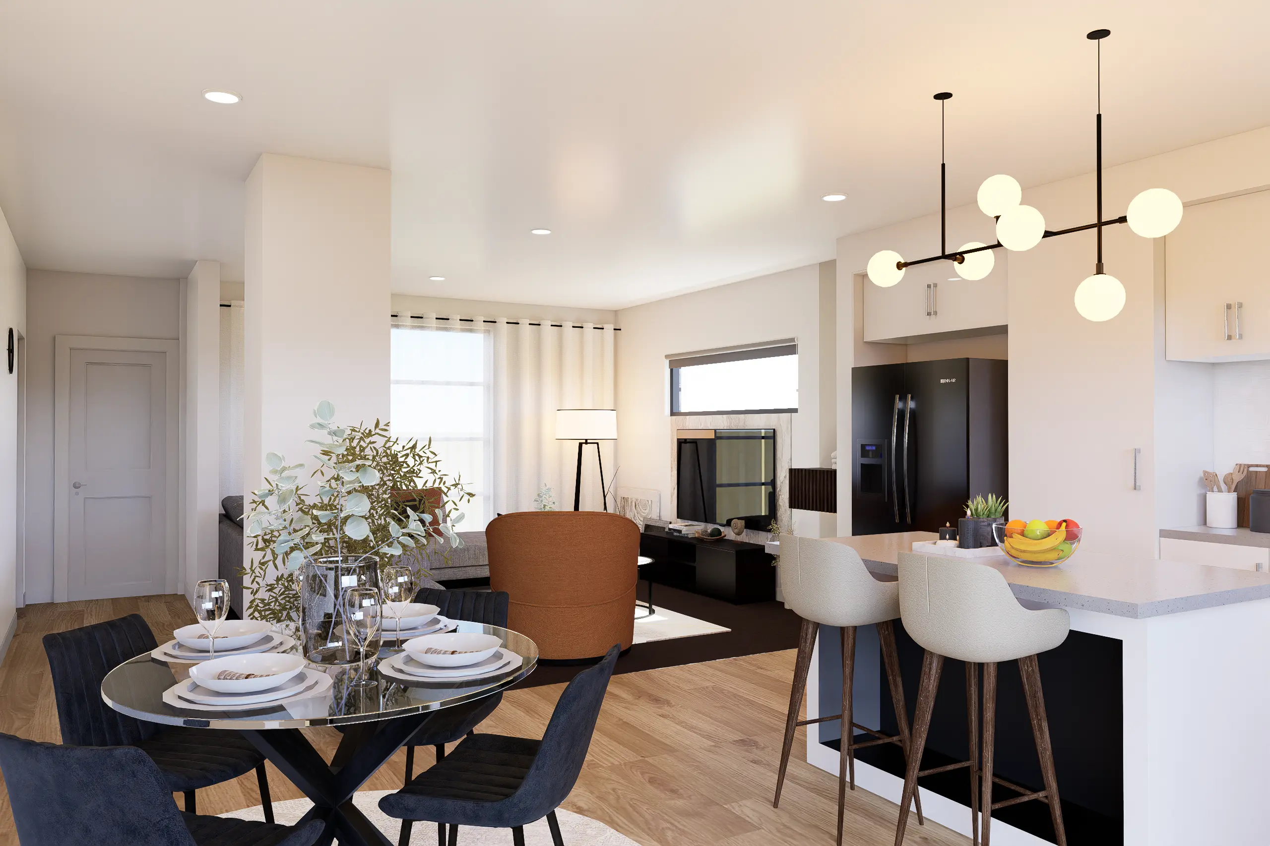 Interior Design, Greenvale, Australia, Residential interior design project, dining area angle 4