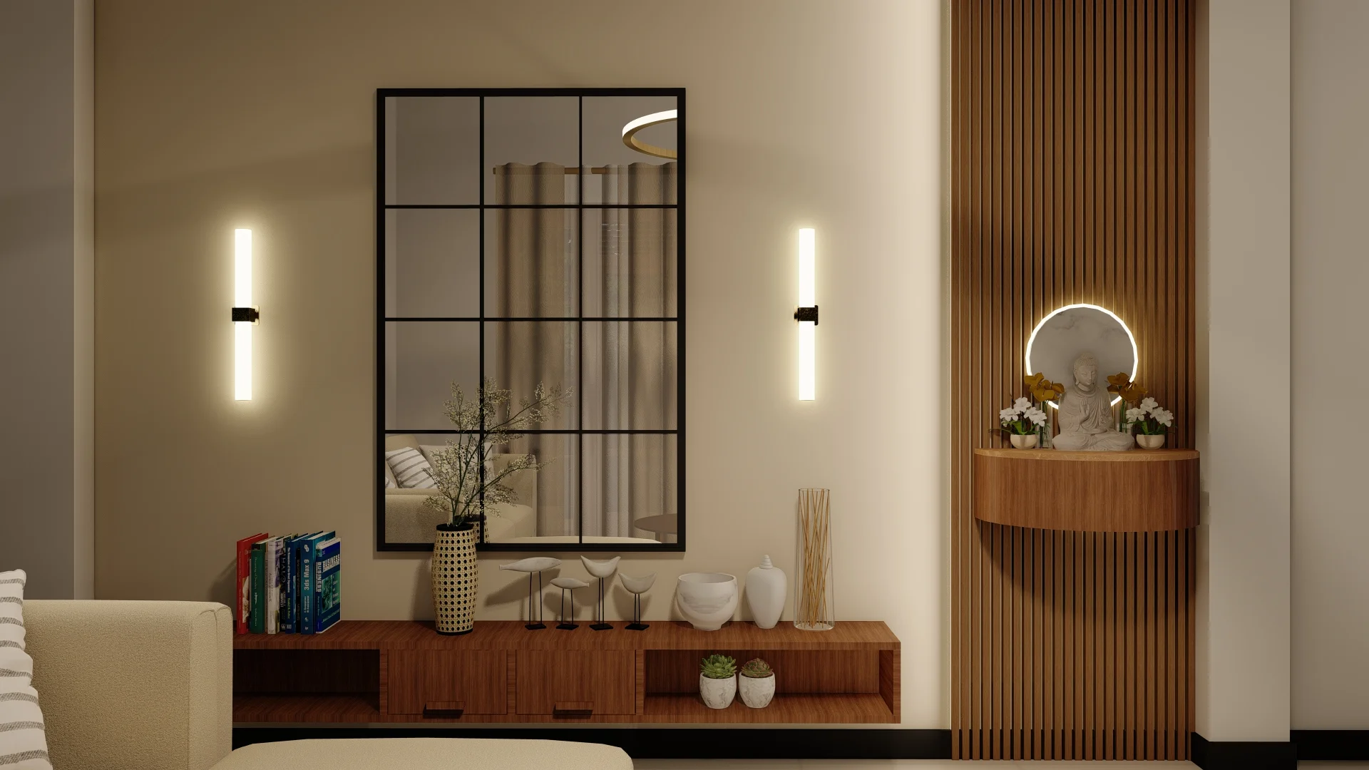Interior Design Colombo, Sri Lanka, Navinna, Residential interior design project, second floor living area angle 1