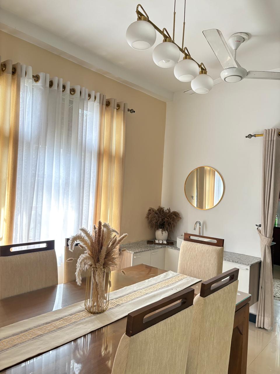 Interior Design Colombo, Navinna, Maharagama, Sri Lanka Residential interior design project, completed interior, dining area angle 3