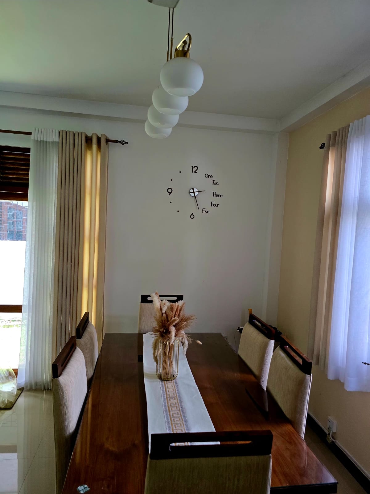 Interior Design Colombo, Navinna, Maharagama, Sri Lanka Residential interior design project, completed interior, dining area angle 4