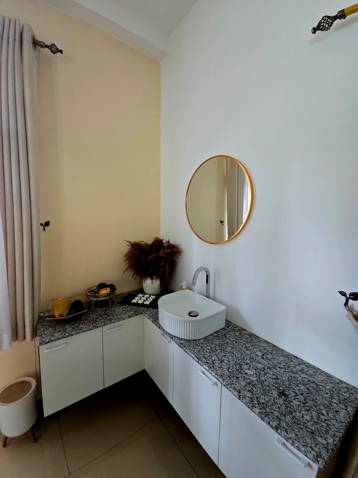 Interior Design Colombo, Navinna, Maharagama, Sri Lanka Residential interior design project, completed interior, dining area vanity angle 1