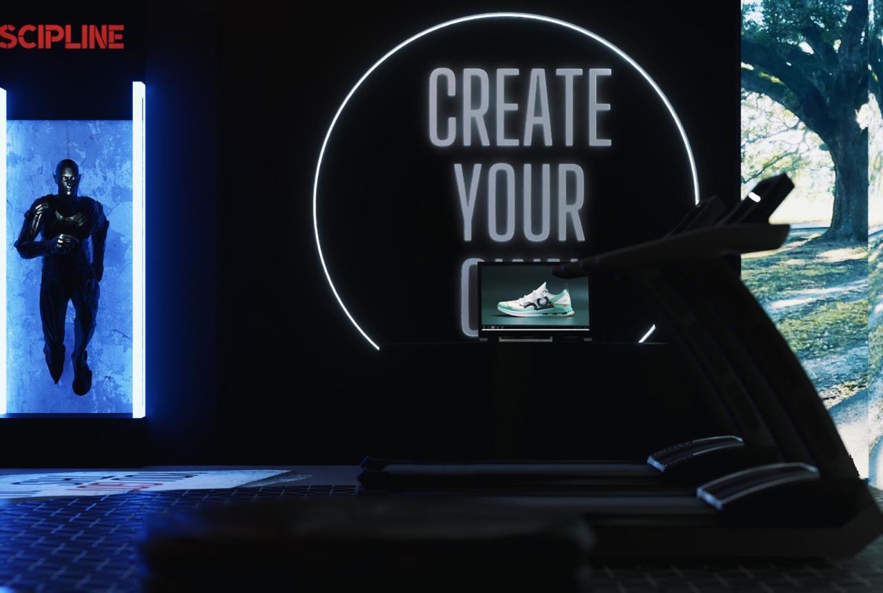 NIKE showroom design, Retail Interior Design, Sri Lanka, colombo 07, main display shoe angle 2