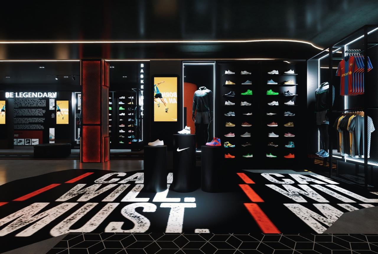 NIKE showroom design, Retail Interior Design, Sri Lanka, colombo 07, shoe display area 2