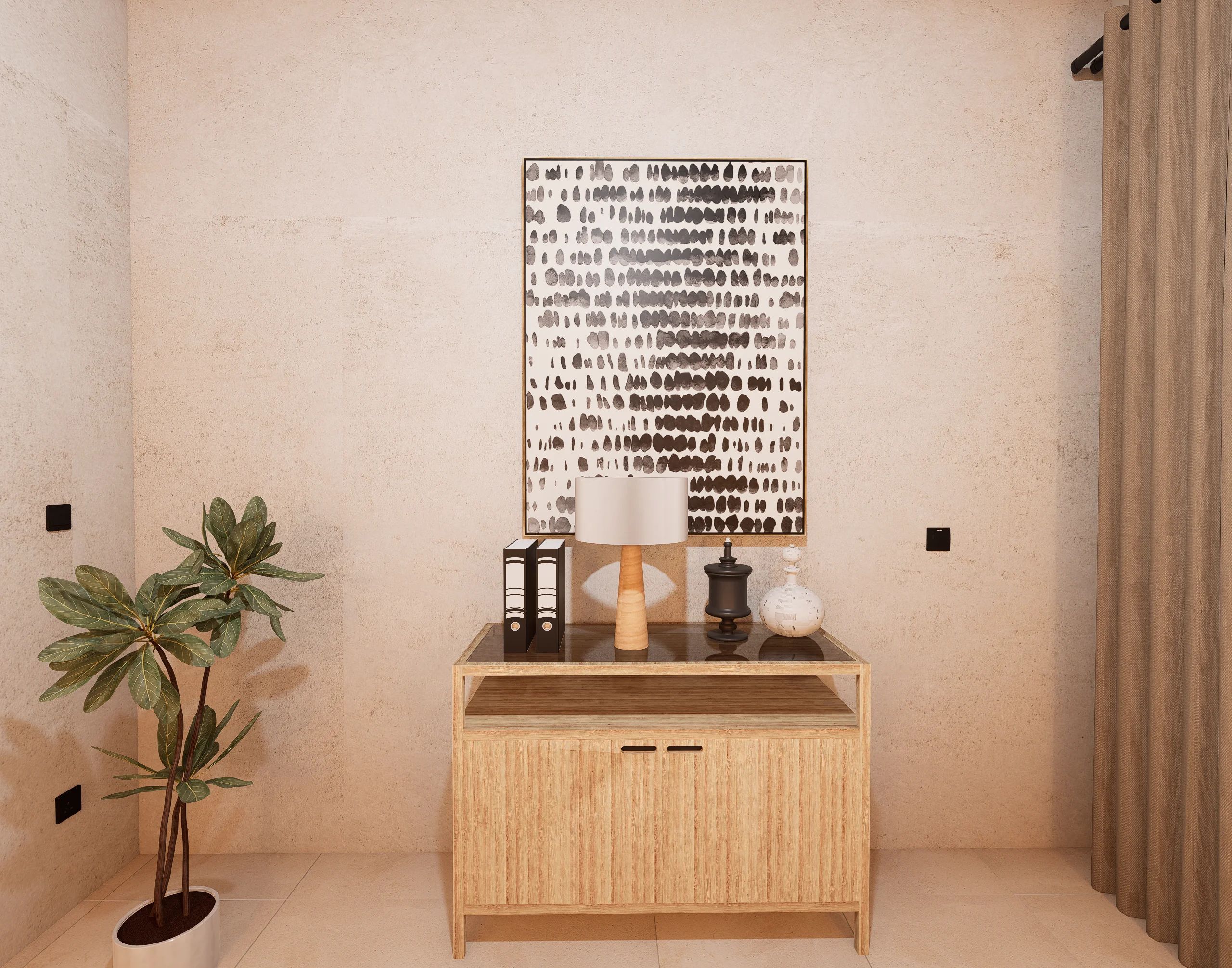 Home Interior Design,Rustic modern,affordable furniture,Brick & Ivory Residence, Biyagama, brick wall concept,white theme bedroom angle 4