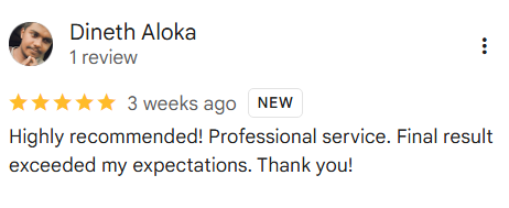 Google review - dineth aloka