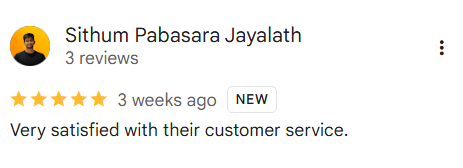 Google review - sithum jayalath