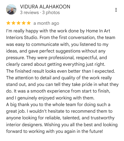 Google review - vidura alahakoon